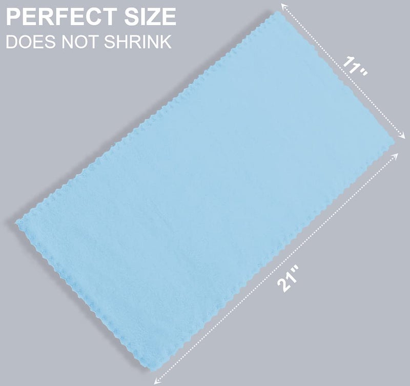 Spotted Play 8 Pack Large Burp Cloths for Baby - 20" by 10" Ultra Absorbent Burping Cloth, Hand Washcloths, Newborn Towel - Milk Spit Up Rags - Burpy Cloths for Unisex, Boy, Girl - Burp Cloths Set(Aquamarine) - Image 3